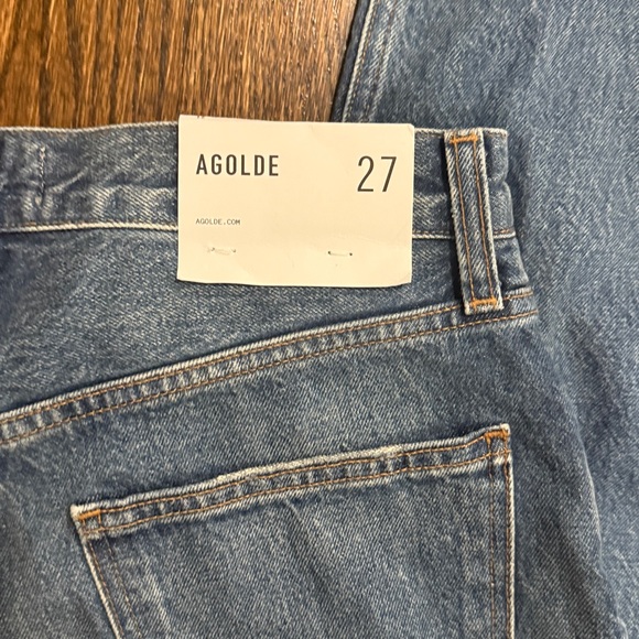 $258 NWT AGOLDE  LUNA HIGH RISE PIECED TAPER
IN SPLIT SZ 27 - Picture 7 of 12